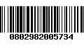 Código de Barras 0802982005734