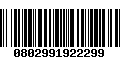 Código de Barras 0802991922299