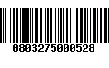 Código de Barras 0803275000528