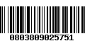 Código de Barras 0803809025751