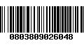 Código de Barras 0803809026048