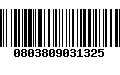 Código de Barras 0803809031325