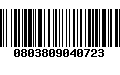 Código de Barras 0803809040723