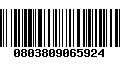 Código de Barras 0803809065924