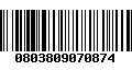 Código de Barras 0803809070874