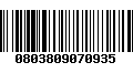 Código de Barras 0803809070935