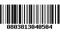 Código de Barras 0803813040504