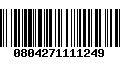 Código de Barras 0804271111249