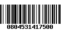 Código de Barras 0804531417500