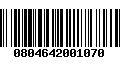 Código de Barras 0804642001070