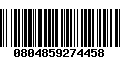 Código de Barras 0804859274458