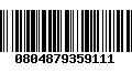 Código de Barras 0804879359111