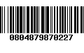 Código de Barras 0804879870227