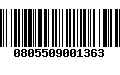 Código de Barras 0805509001363