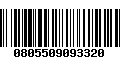 Código de Barras 0805509093320