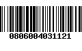 Código de Barras 0806004031121