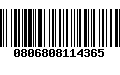 Código de Barras 0806808114365