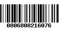 Código de Barras 0806808216076