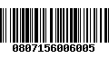 Código de Barras 0807156006005