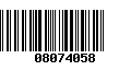 Código de Barras 08074058