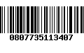 Código de Barras 0807735113407