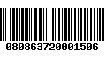 Código de Barras 080863720001506