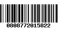 Código de Barras 0808772015822