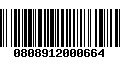 Código de Barras 0808912000664