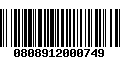 Código de Barras 0808912000749