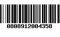 Código de Barras 0808912004358