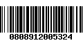 Código de Barras 0808912005324