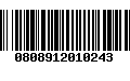 Código de Barras 0808912010243