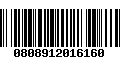 Código de Barras 0808912016160