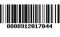 Código de Barras 0808912017044