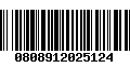 Código de Barras 0808912025124