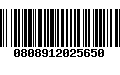 Código de Barras 0808912025650