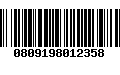 Código de Barras 0809198012358