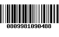 Código de Barras 0809981090488