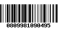 Código de Barras 0809981090495