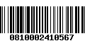 Código de Barras 0810002410567