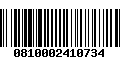 Código de Barras 0810002410734