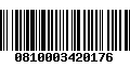 Código de Barras 0810003420176