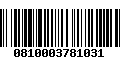 Código de Barras 0810003781031