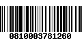 Código de Barras 0810003781260