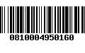 Código de Barras 0810004950160