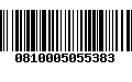 Código de Barras 0810005055383