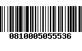 Código de Barras 0810005055536