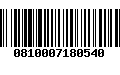 Código de Barras 0810007180540