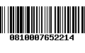 Código de Barras 0810007652214