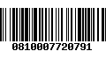 Código de Barras 0810007720791